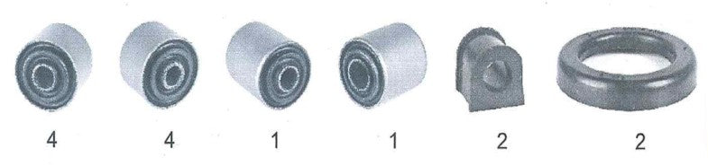 PR 2871 MAHINDRA SCORPIO CRDE REAR SUSPENSION BUSH KIT